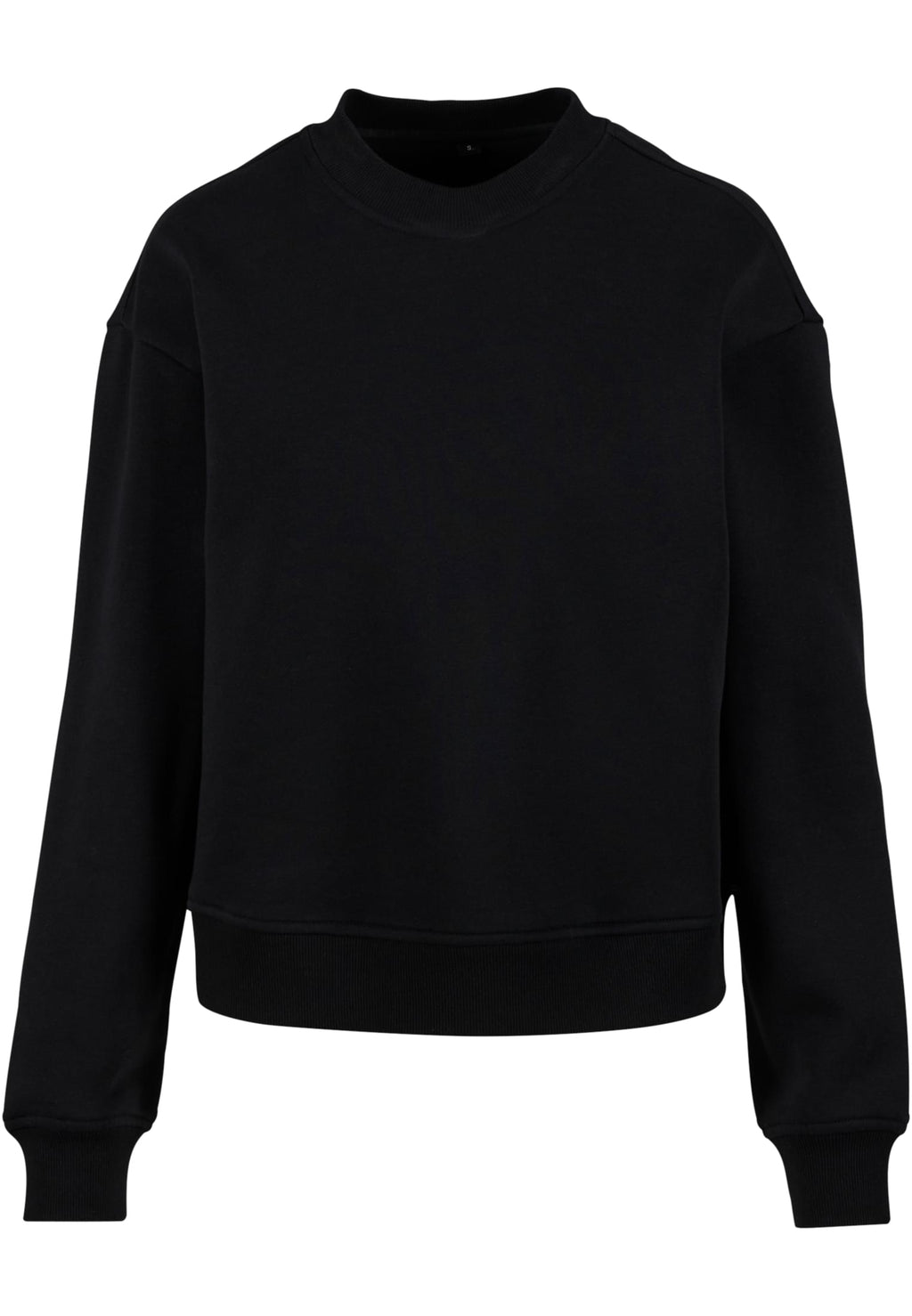 Sweat col rond femme oversize MF212 noir - vue de face
