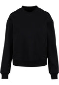 Sweat col rond femme oversize MF212 noir - vue de face
