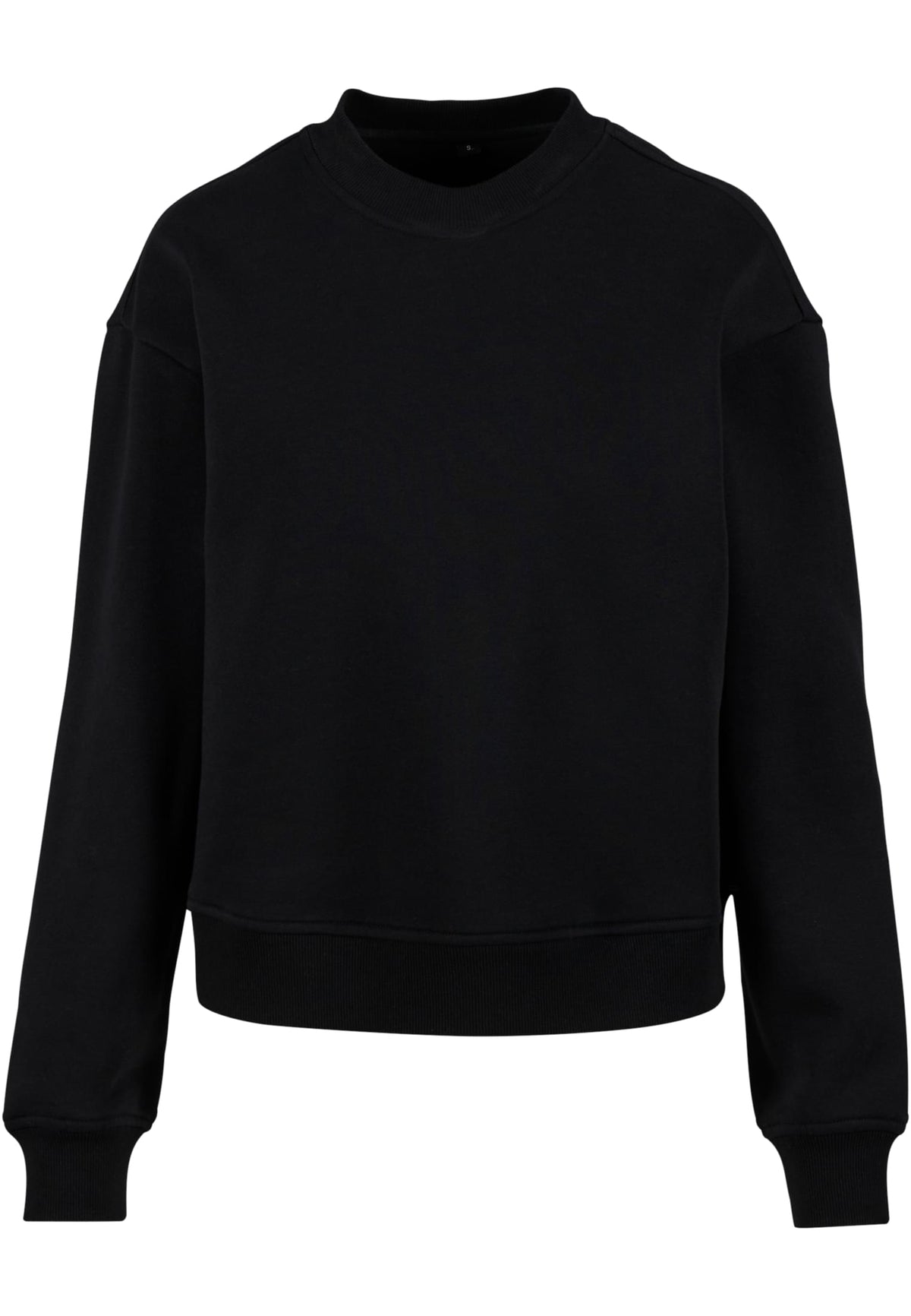 Sweat col rond femme oversize MF212 noir - vue de face