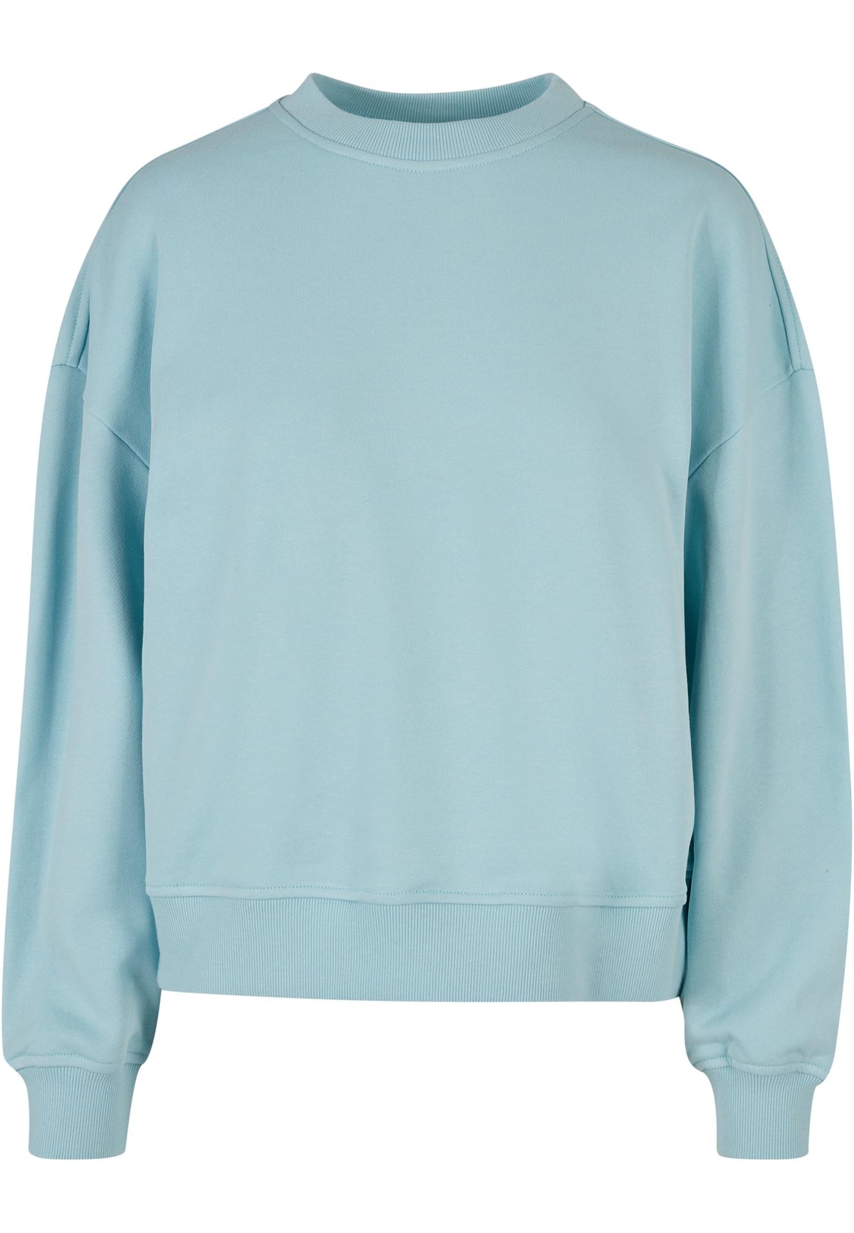 Sweat col rond femme oversize MF212 bleu ciel - vue de face