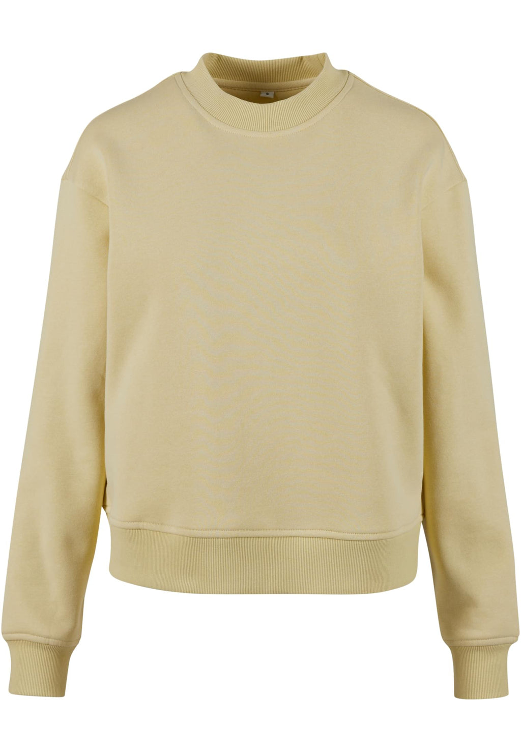 Sweat col rond femme oversize MF212 jaune pâle - vue de face