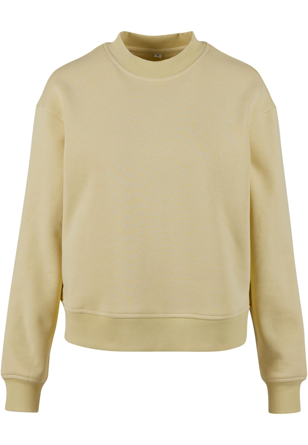 Sweat col rond femme oversize MF212 jaune pâle - vue de face