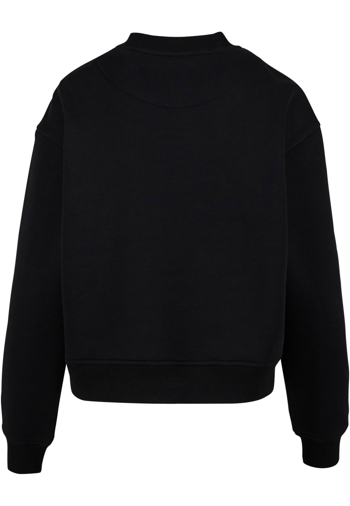 Sweat col rond femme oversize MF212 noir - vue de dos