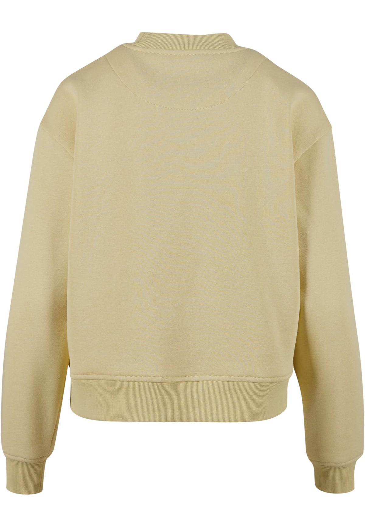 Sweat col rond femme oversize MF212 jaune pâle - vue de dos