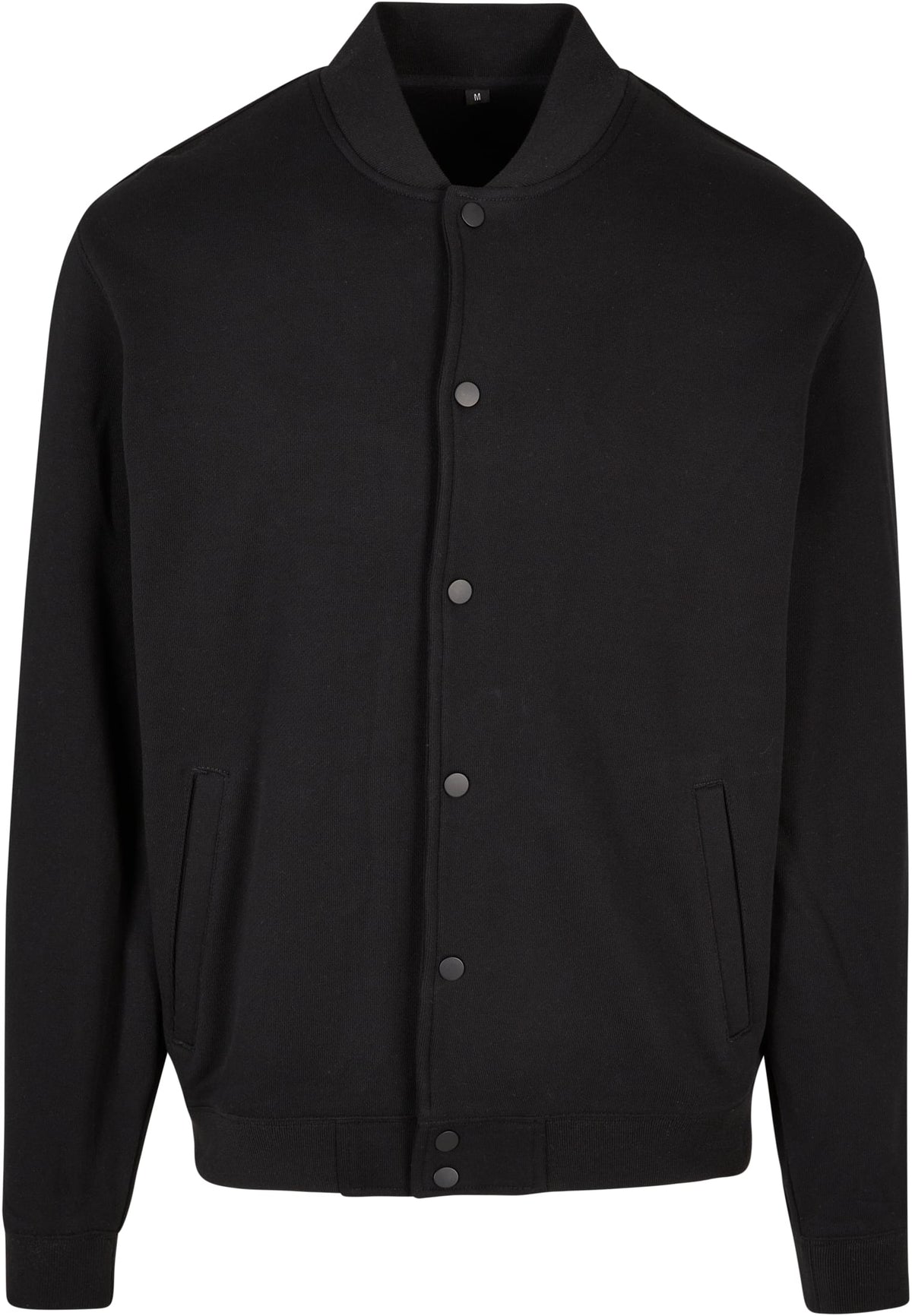 Veste college coton lourd BY242 noir - vue de face