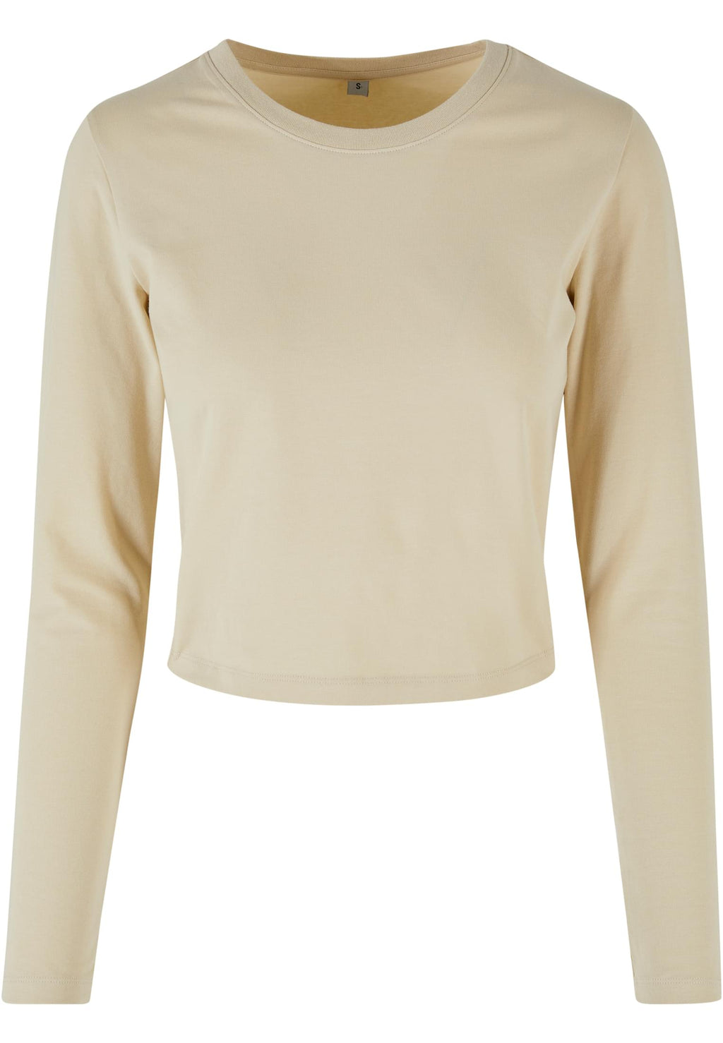 T-shirt femme manches longues court MF261 crème - vue de face