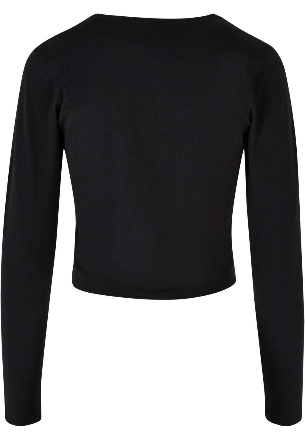 T-shirt femme manches longues court MF261 noir - vue de dos