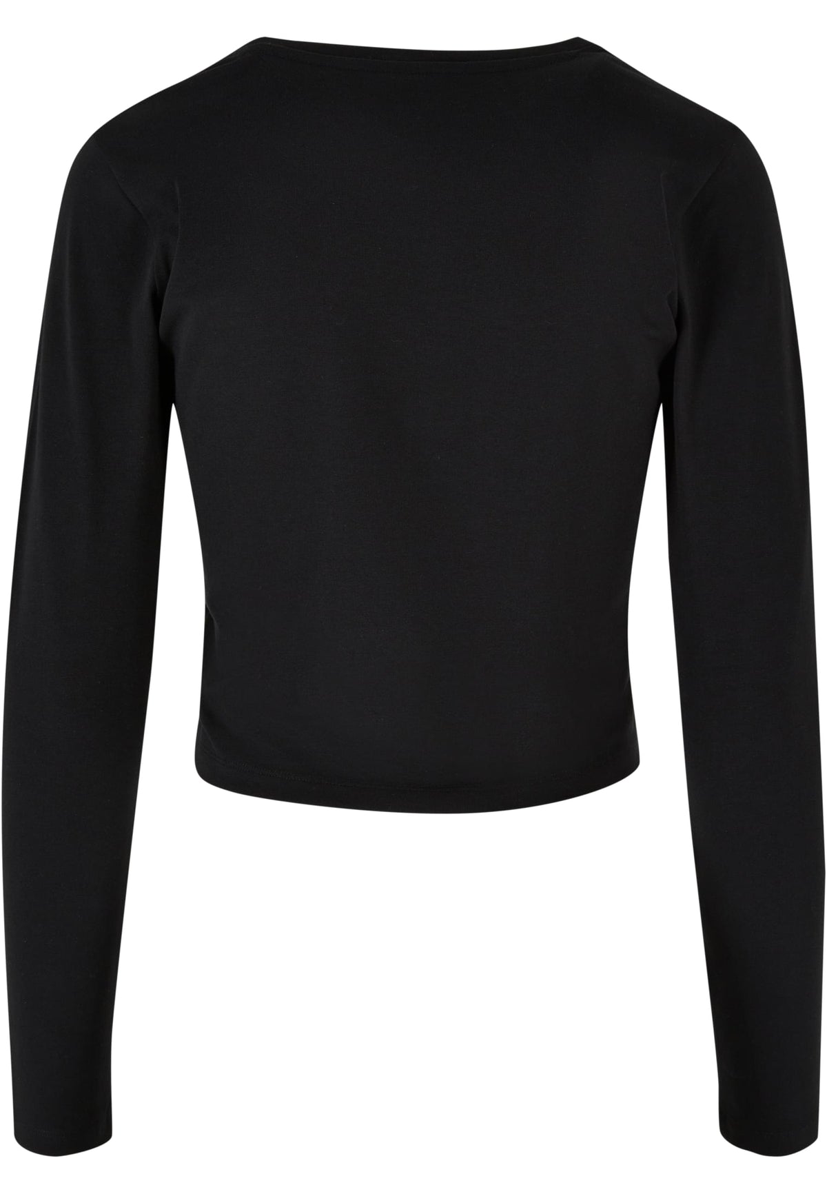 T-shirt femme manches longues court MF261 noir - vue de dos