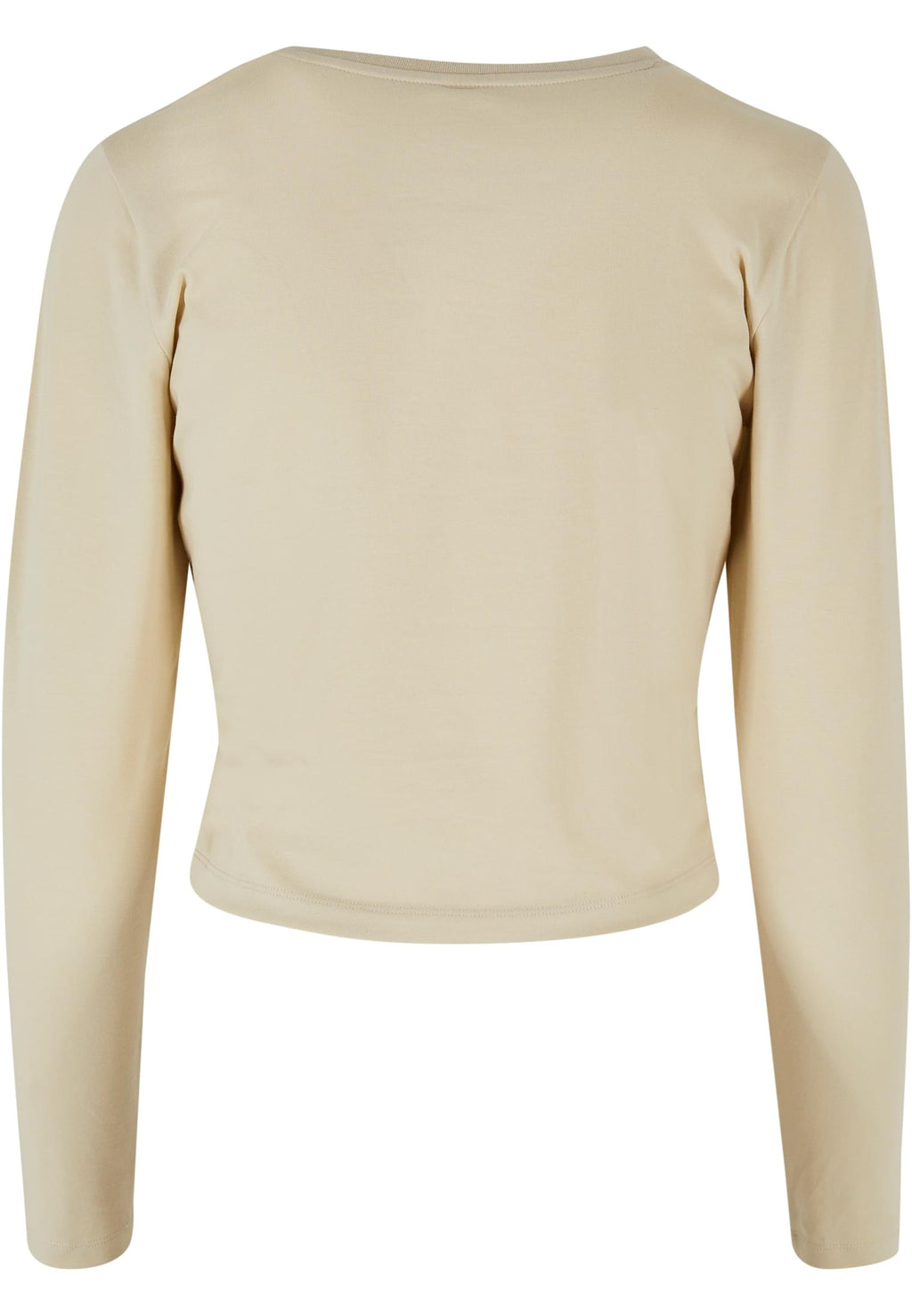 T-shirt femme manches longues court MF261 crème - vue de dos
