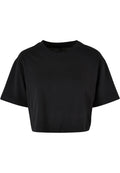 T-shirt femme court oversize MF264 noir - vue de face