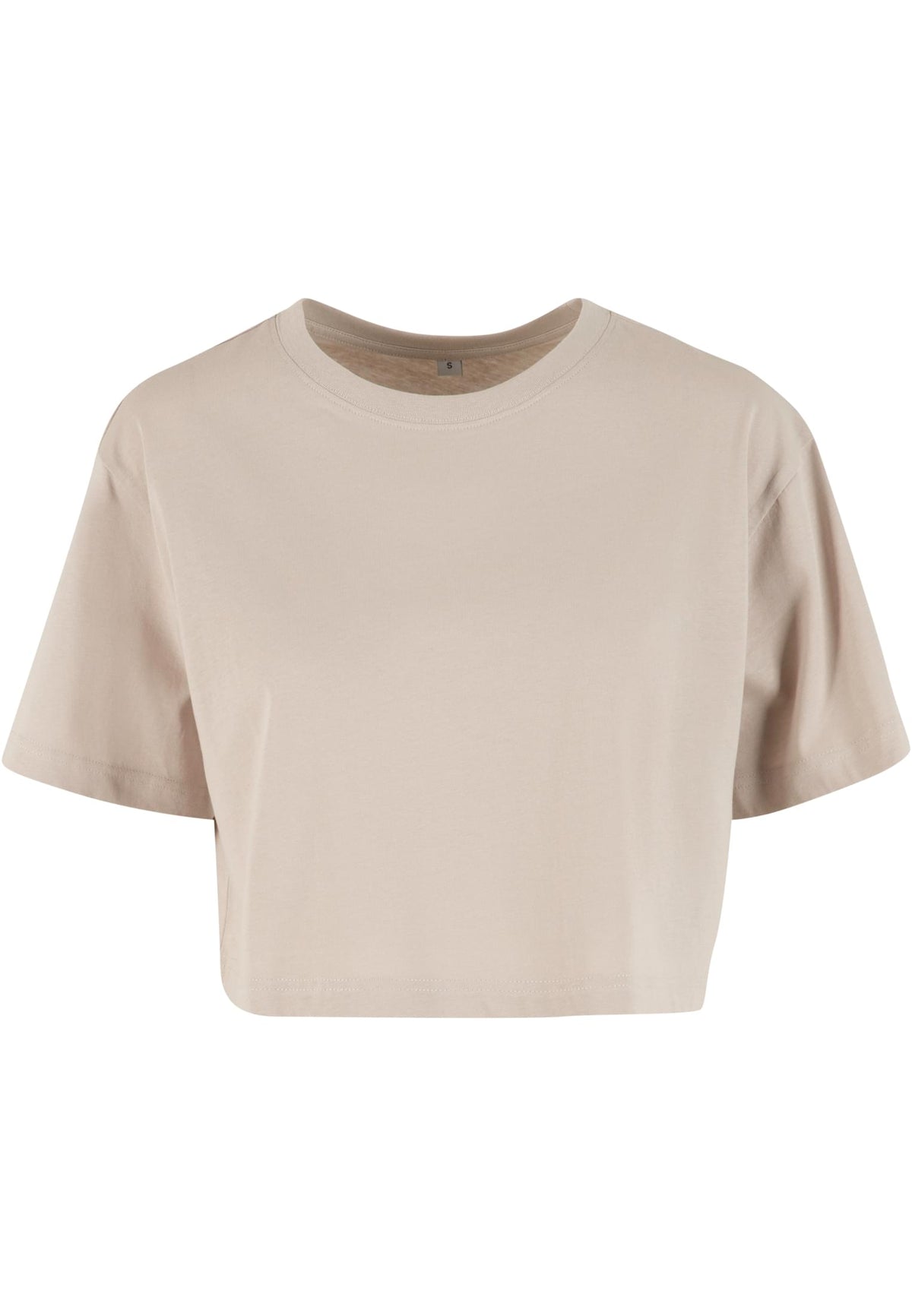 T-shirt femme court oversize MF264 beige taupe - vue de face