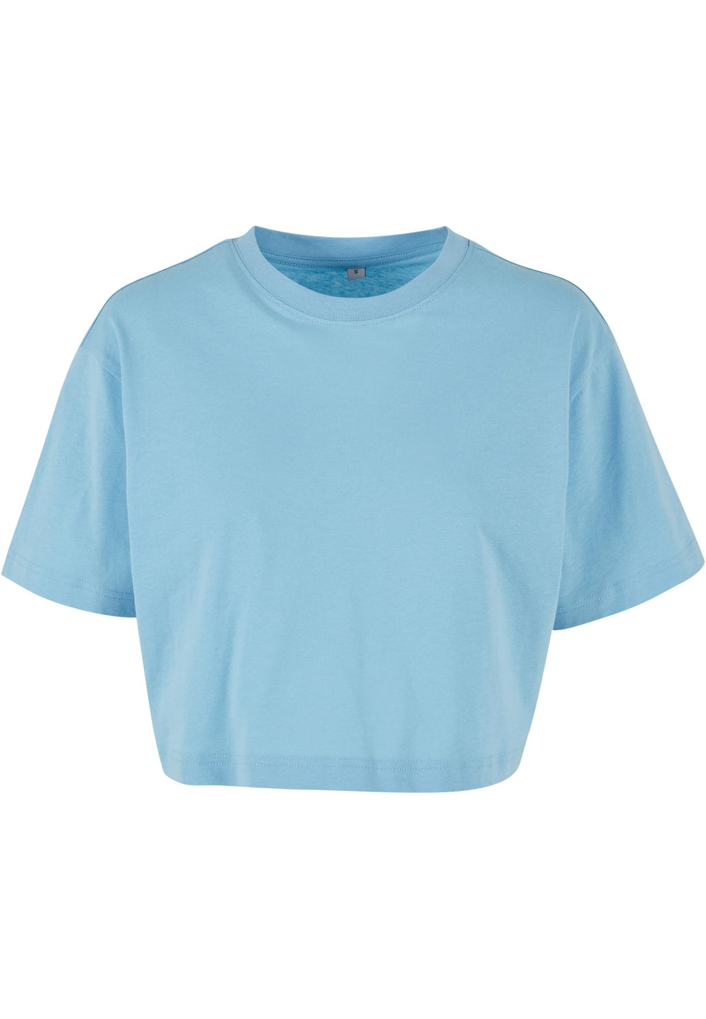 T-shirt femme court oversize MF264 bleu baltique - vue de face
