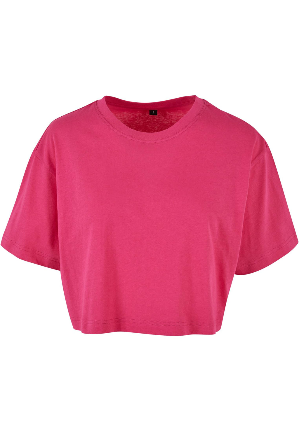 T-shirt femme court oversize MF264 rose framboise - vue de face