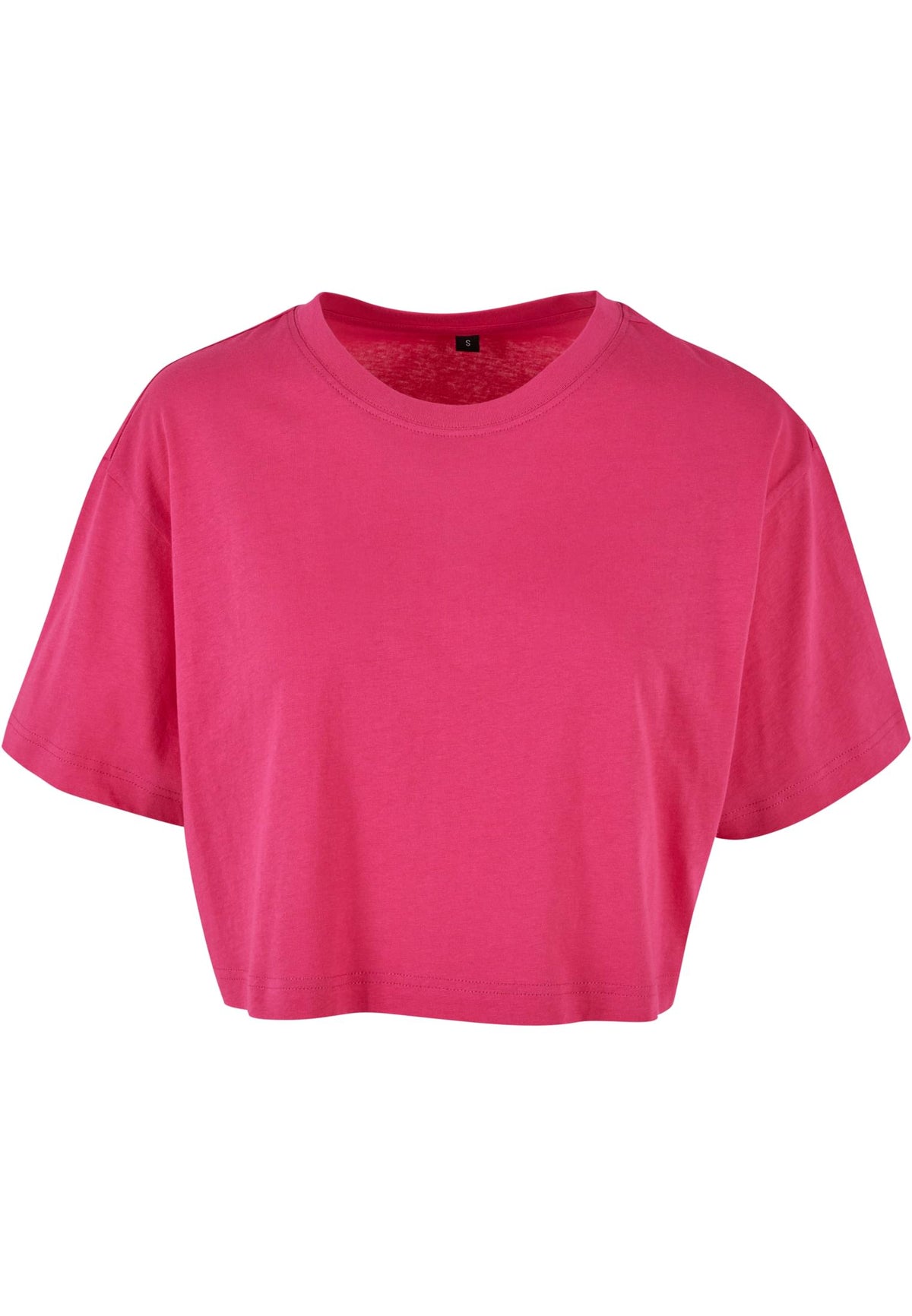 T-shirt femme court oversize MF264 rose framboise - vue de face