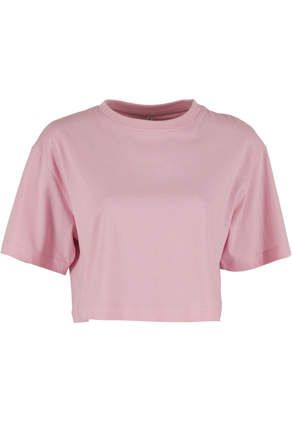 T-shirt femme court oversize MF264 rose poudré - vue de face