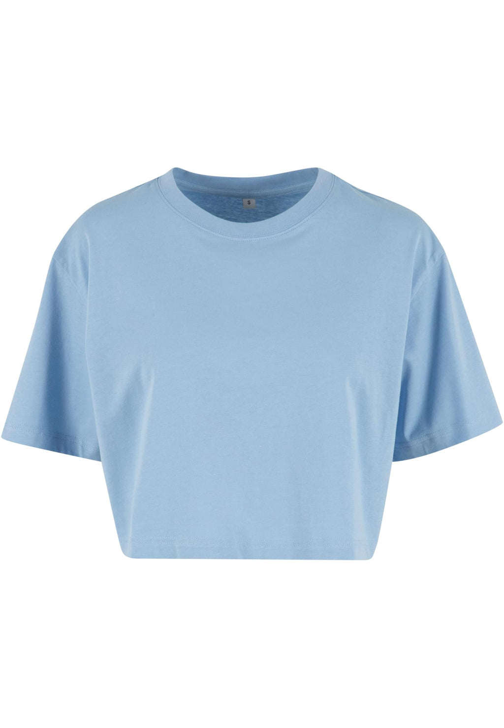 T-shirt femme court oversize MF264 bleu poudré - vue de face
