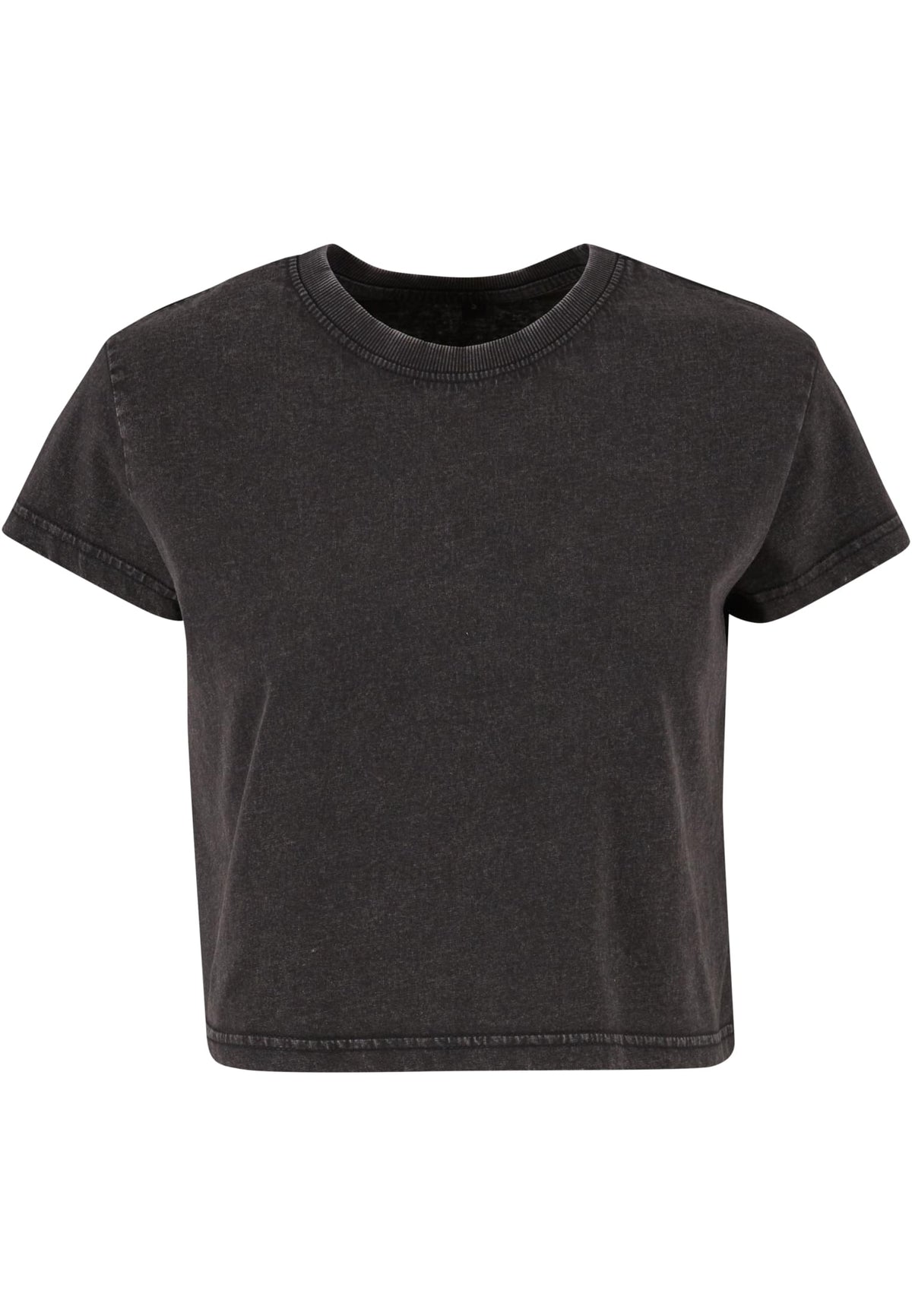 T-shirt femme court vintage MF305 noir - vue de face
