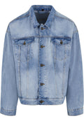 Veste en jean boxy BY312 jean bleu clair - vue de face