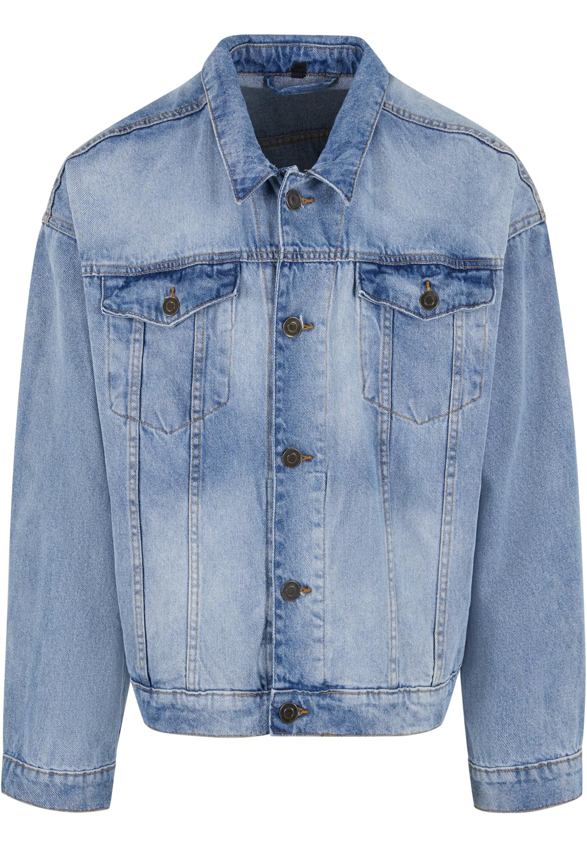 Veste en jean boxy BY312 jean bleu clair - vue de face