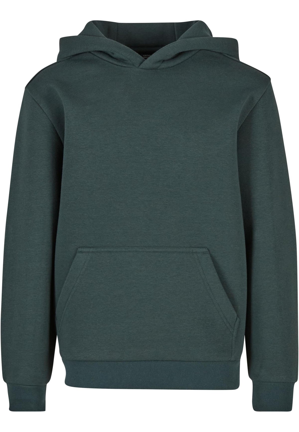 Sweat capuche Fluffy enfant BY315 vert bouteille - vue de face