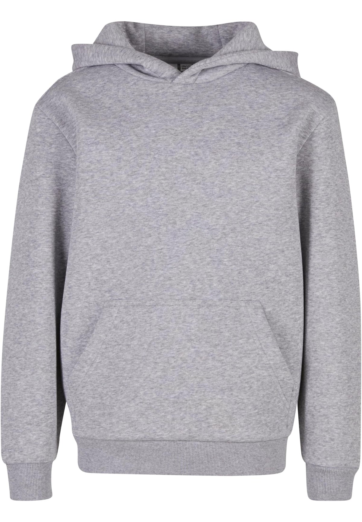 Sweat capuche Fluffy enfant BY315 gris chine - vue de face