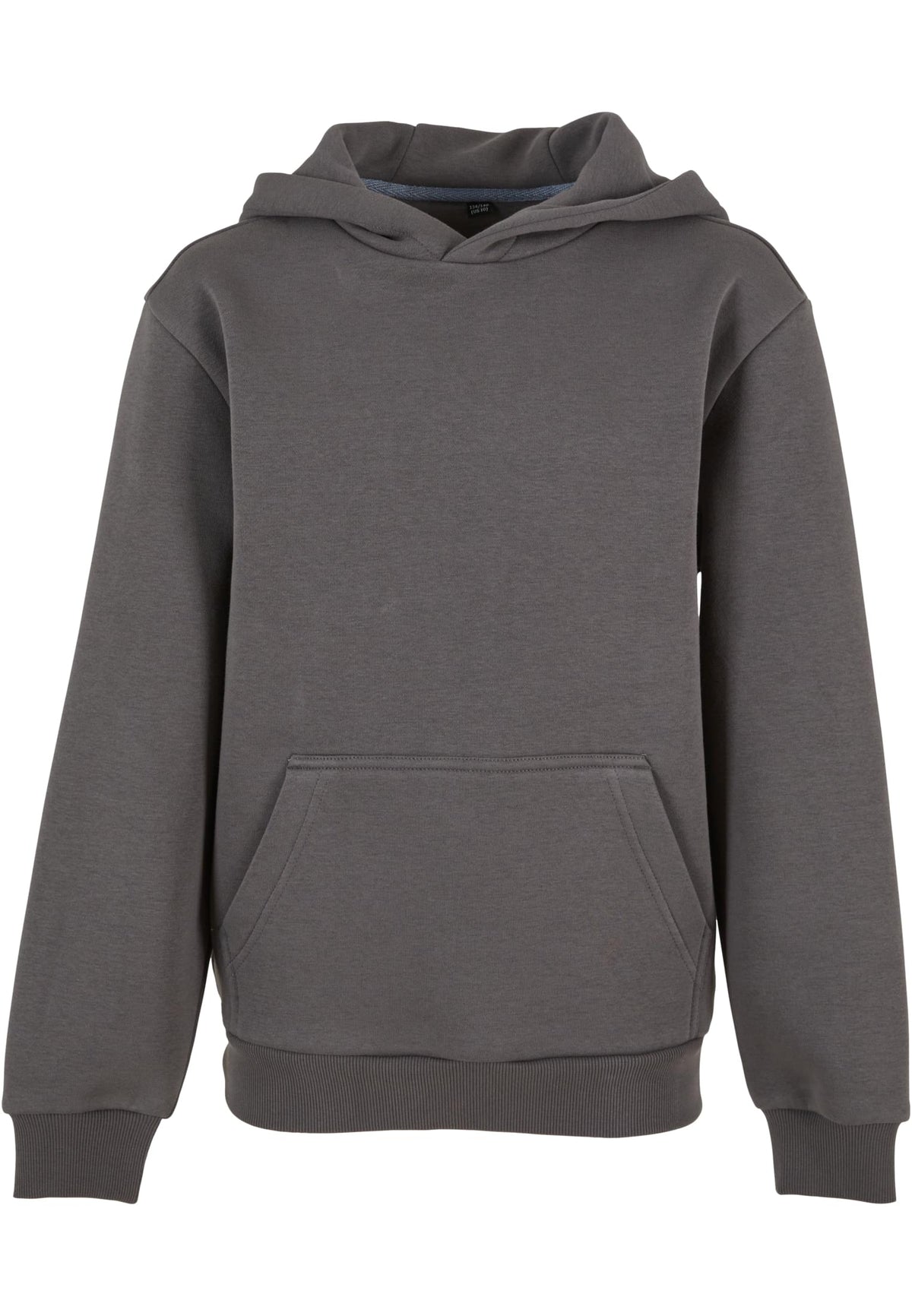 Sweat capuche Fluffy enfant BY315 gris magnet - vue de face