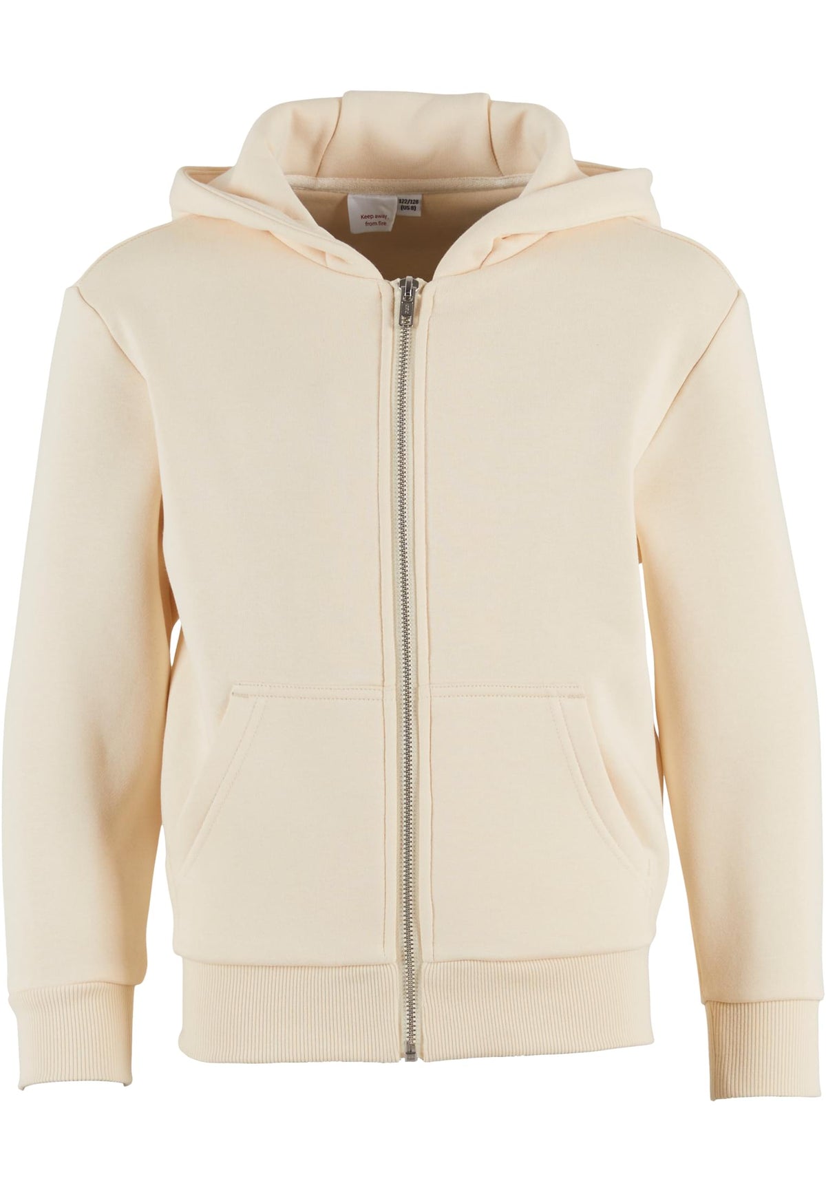 Sweat zippe Fluffy enfant BY316 sable - vue de face
