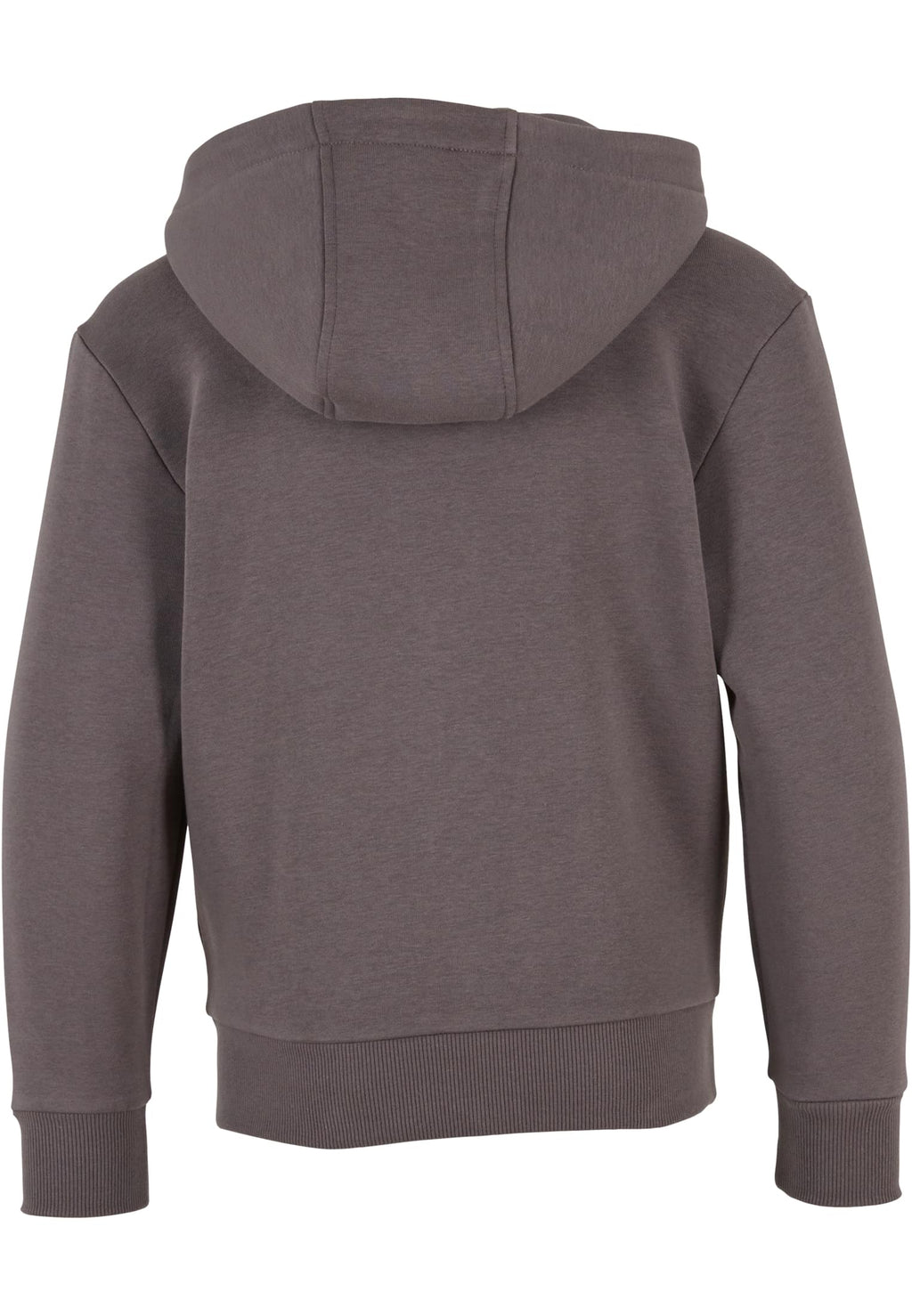 Sweat zippe Fluffy enfant BY316 gris magnet - vue de dos