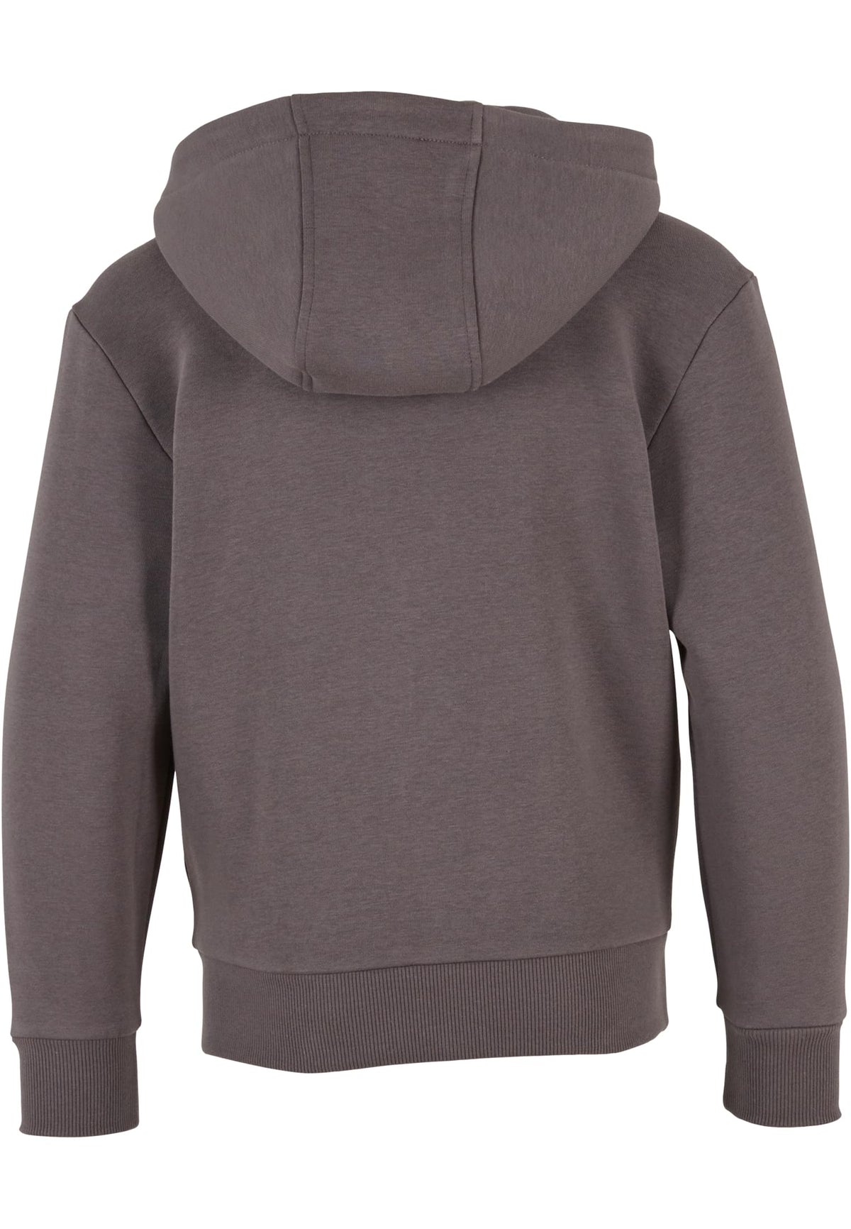 Sweat zippe Fluffy enfant BY316 gris magnet - vue de dos