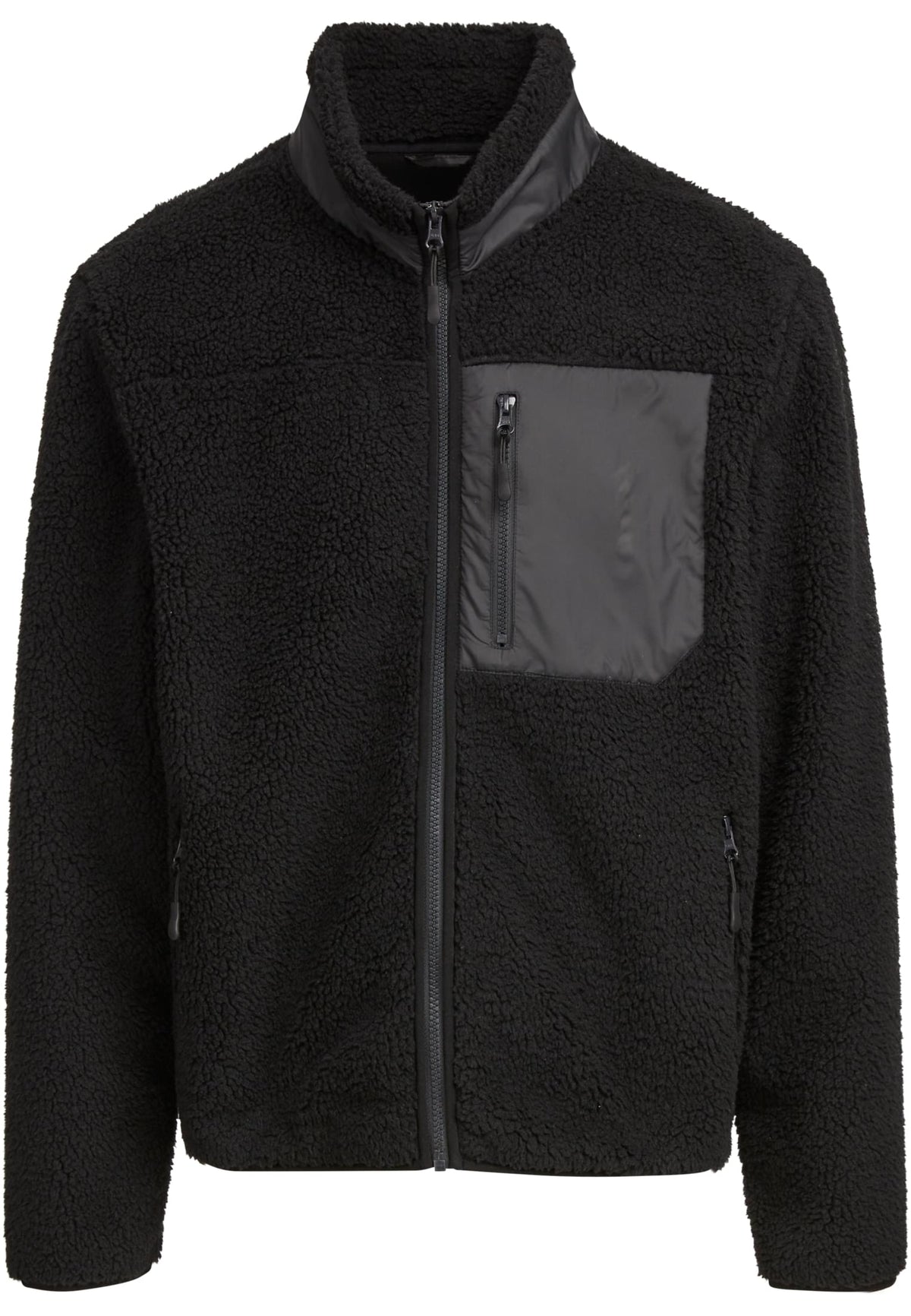Veste sherpa bonded BY406 noir - vue de face
