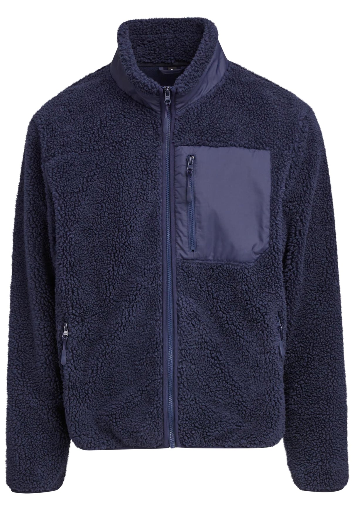 Veste sherpa bonded BY406 marine - vue de face