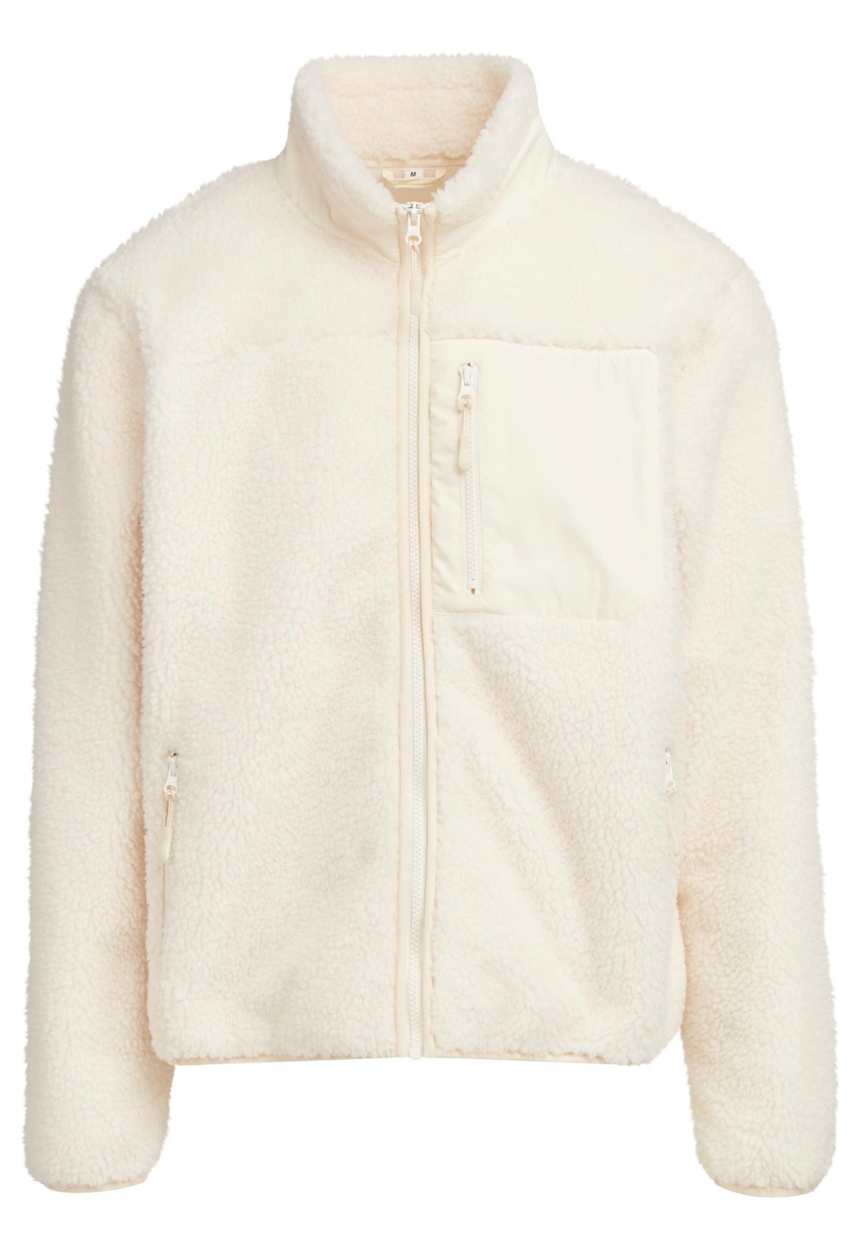 Veste sherpa bonded BY406 sable - vue de face