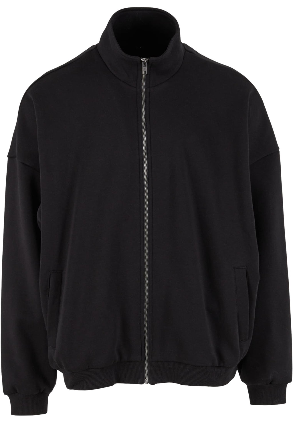 Veste sweat zippee oversize BY422 noir - vue de face