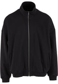 Veste sweat zippee oversize BY422 noir - vue de face