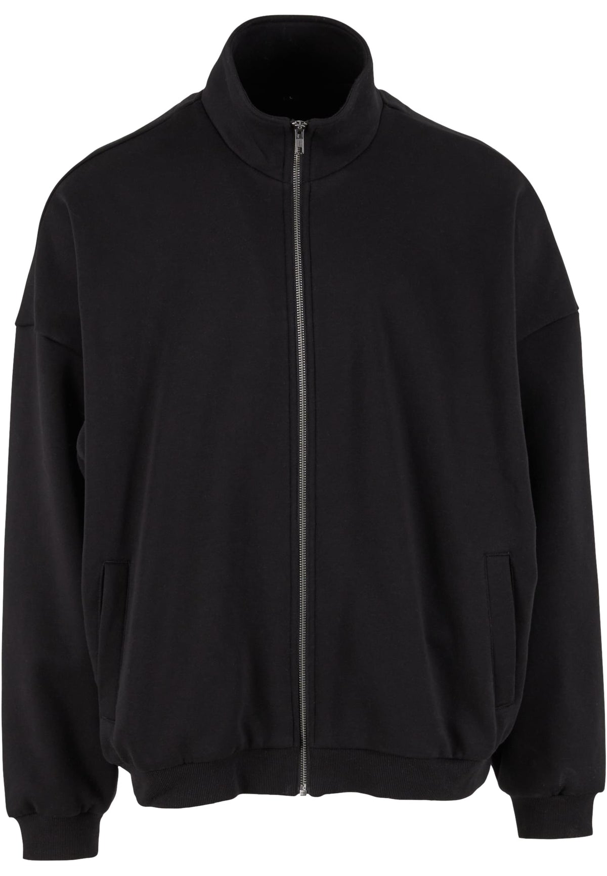 Veste sweat zippee oversize BY422 noir - vue de face