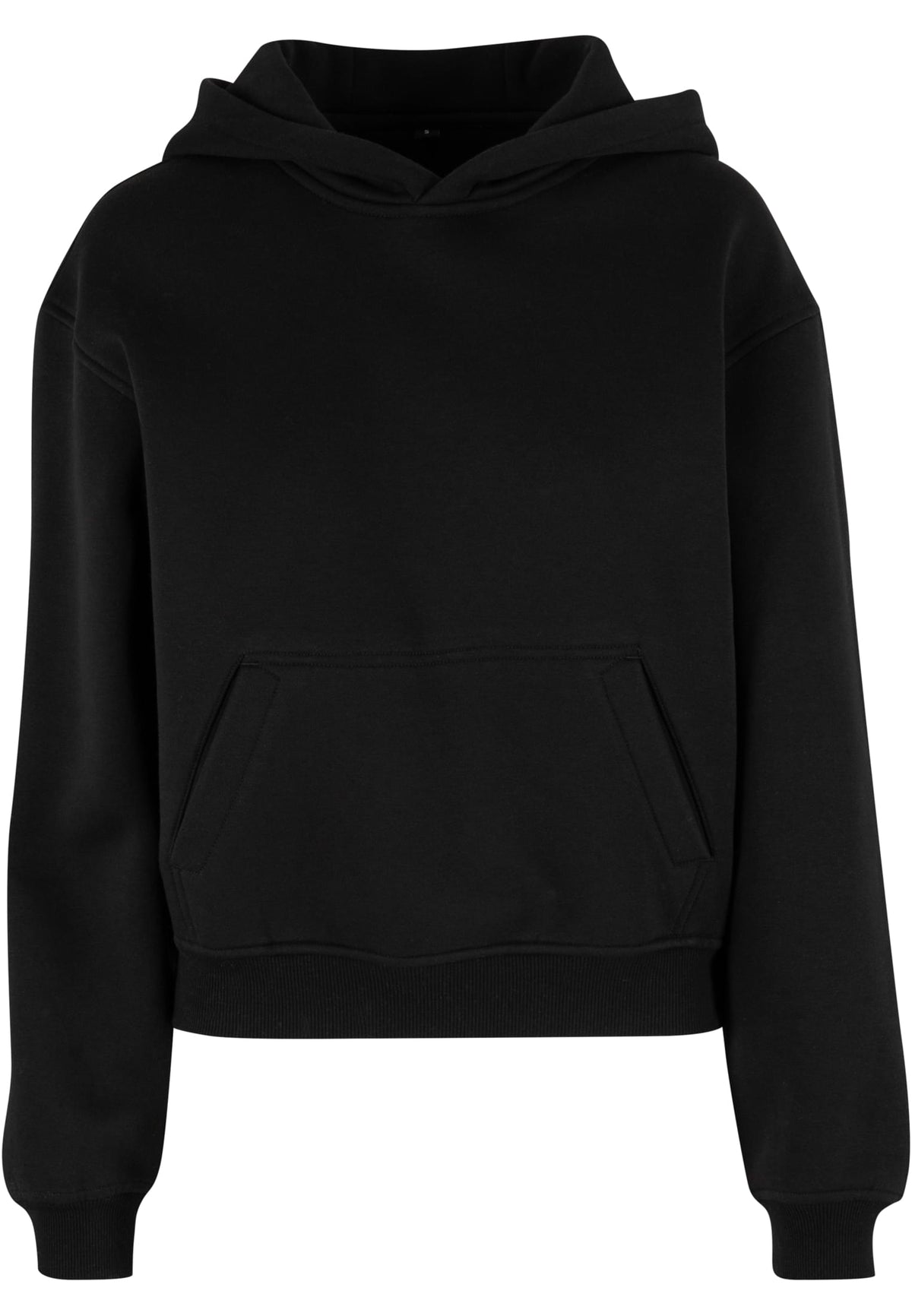 Sweat à capuche femme ample MF444 noir - vue de face