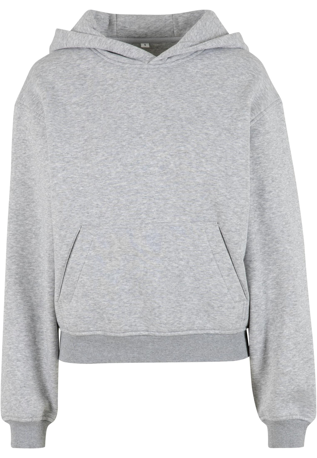 Sweat à capuche femme ample MF444 gris chiné - vue de face