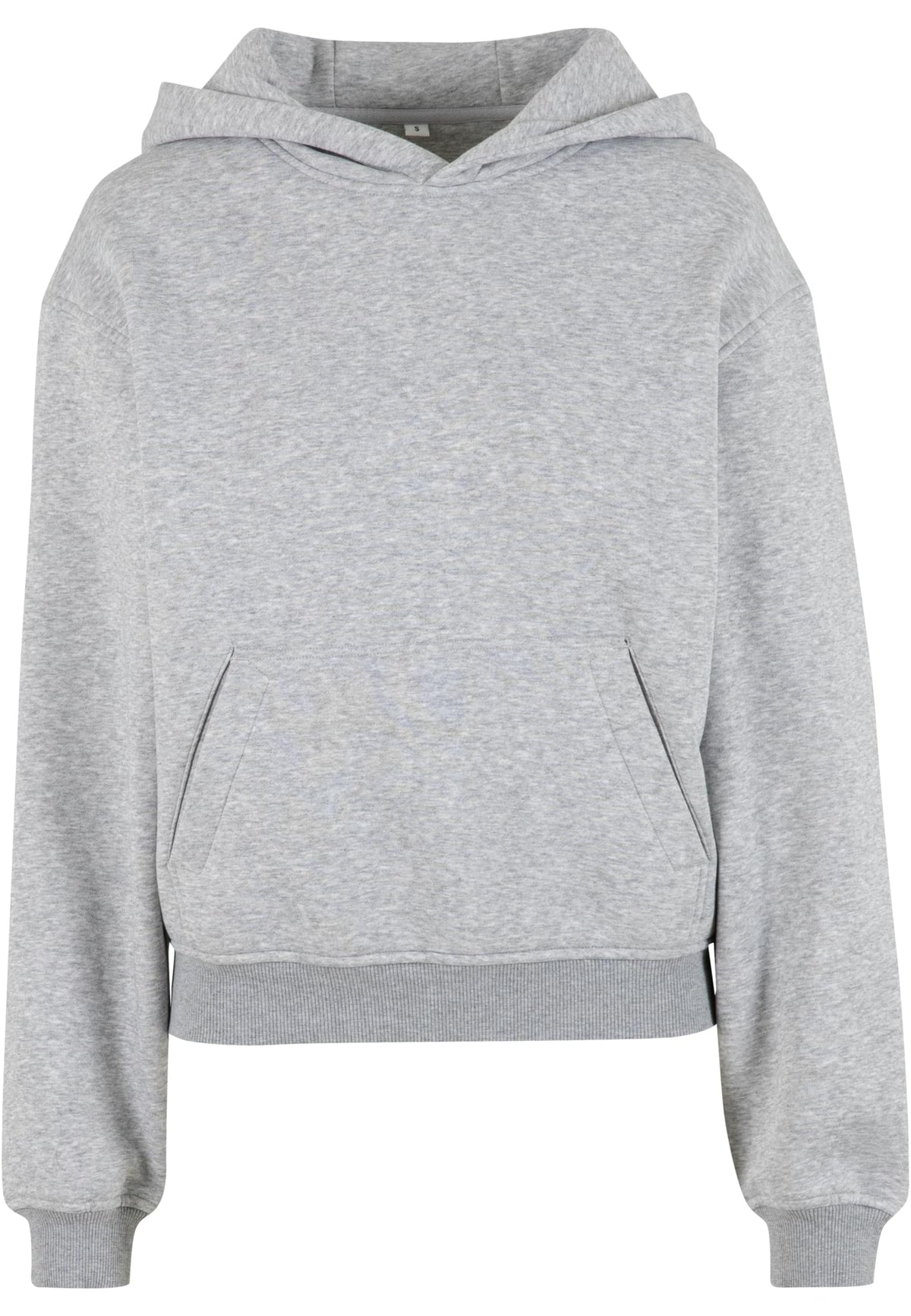 Sweat à capuche femme ample MF444 gris chiné - vue de face
