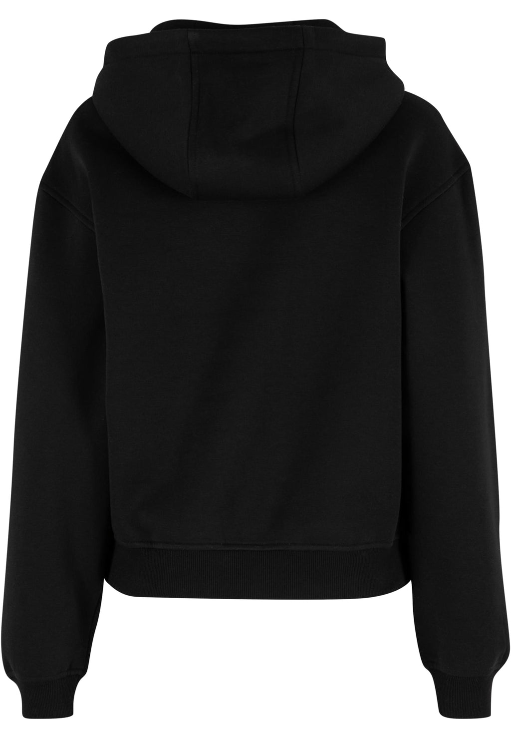Sweat à capuche femme ample MF444 noir - vue de dos