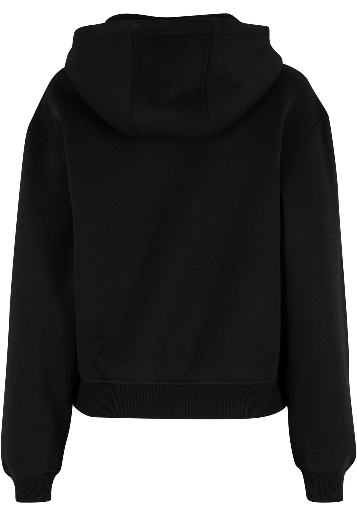 Sweat à capuche femme ample MF444 noir - vue de dos