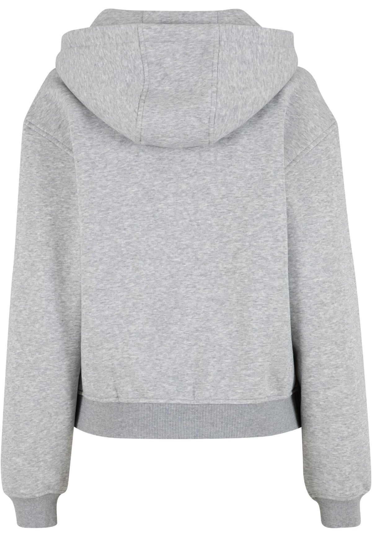 Sweat à capuche femme ample MF444 gris chiné - vue de dos