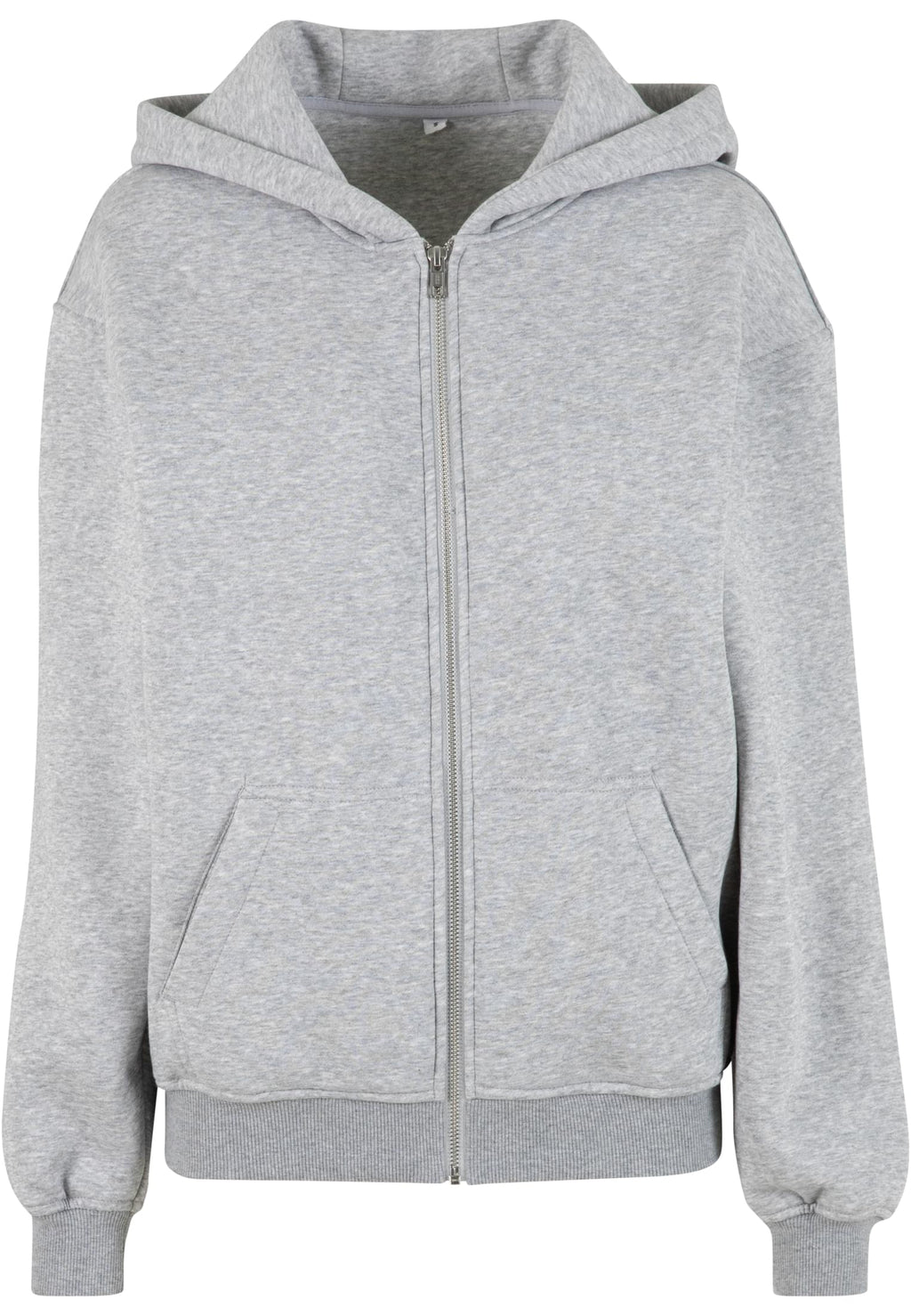 Veste à capuche zippée femme MF445 gris chiné - vue de face