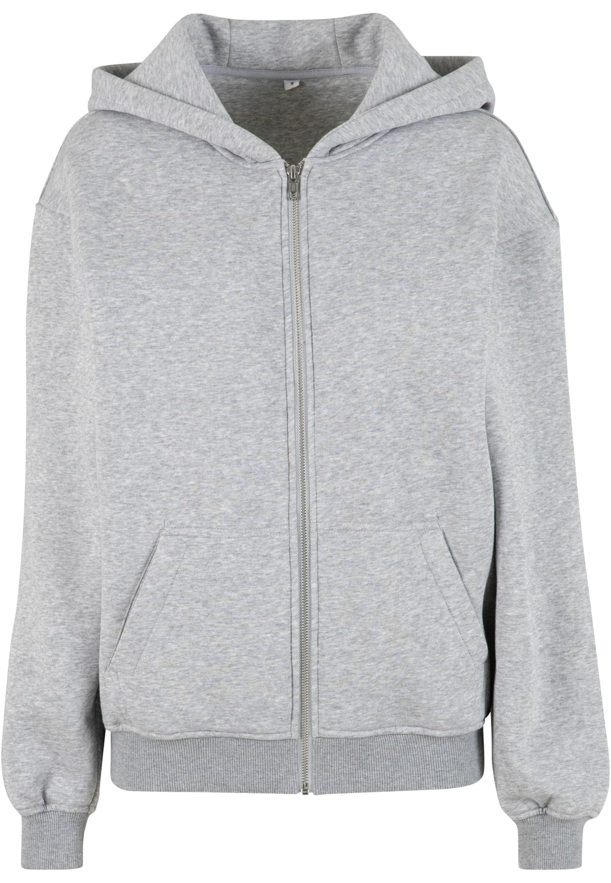 Veste à capuche zippée femme MF445 gris chiné - vue de face