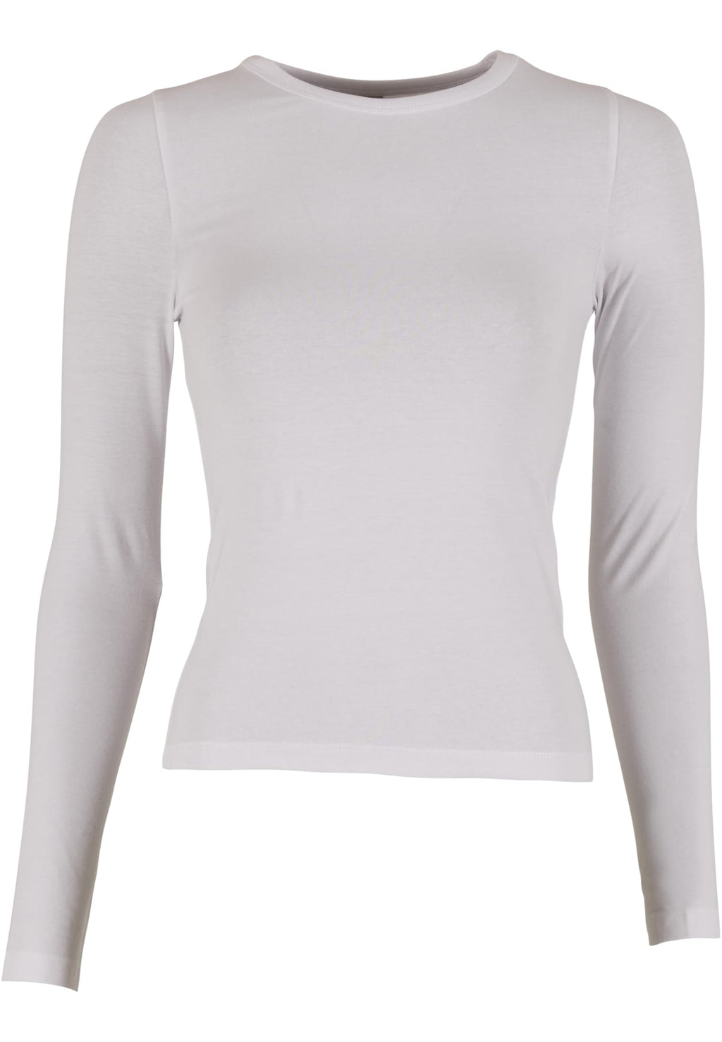 T-shirt manches longues femme ajusté MF446 blanc - vue de face