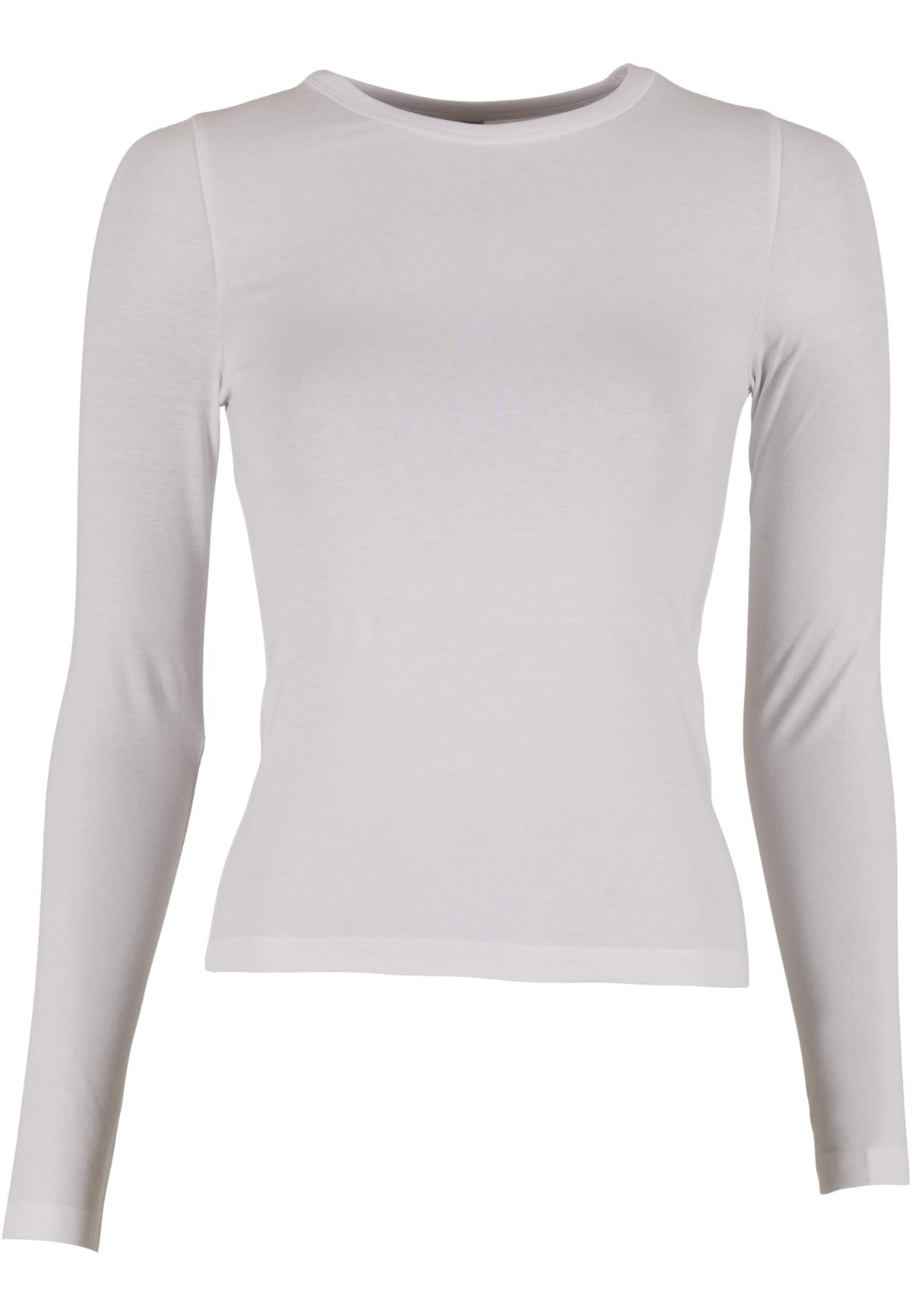 T-shirt manches longues femme ajusté MF446 blanc - vue de face
