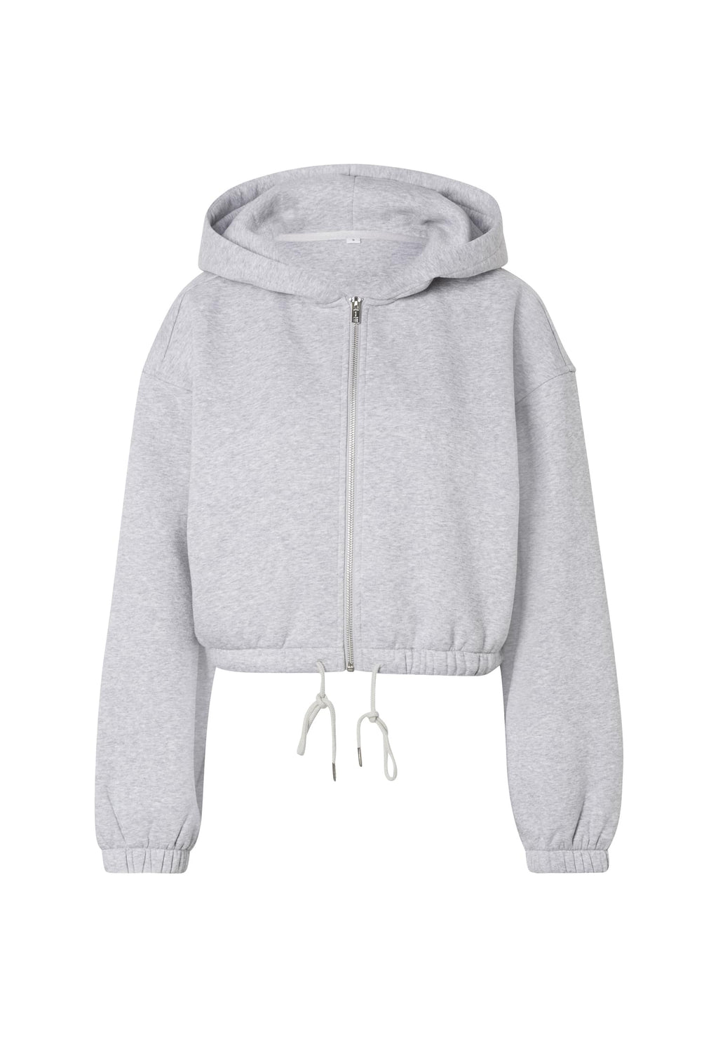 Veste fluffy femme MF471 gris chiné - vue de face