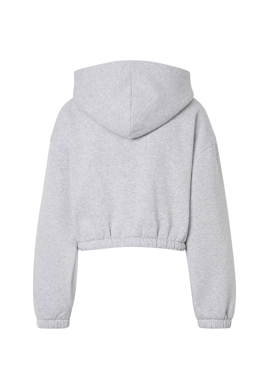 Veste fluffy femme MF471 gris chiné - vue de dos